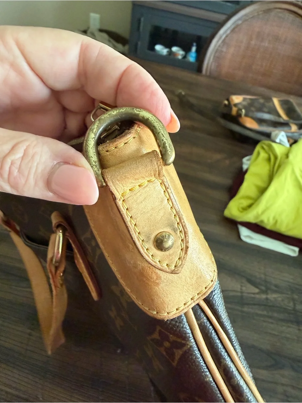 Louis Vuitton Monogram Canvas Tote with Vachetta Handles